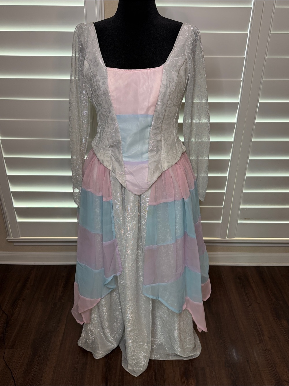 Homemade Pastel Fairy Dress with Pink, Purple & Light Blue Panels fits size 8-10